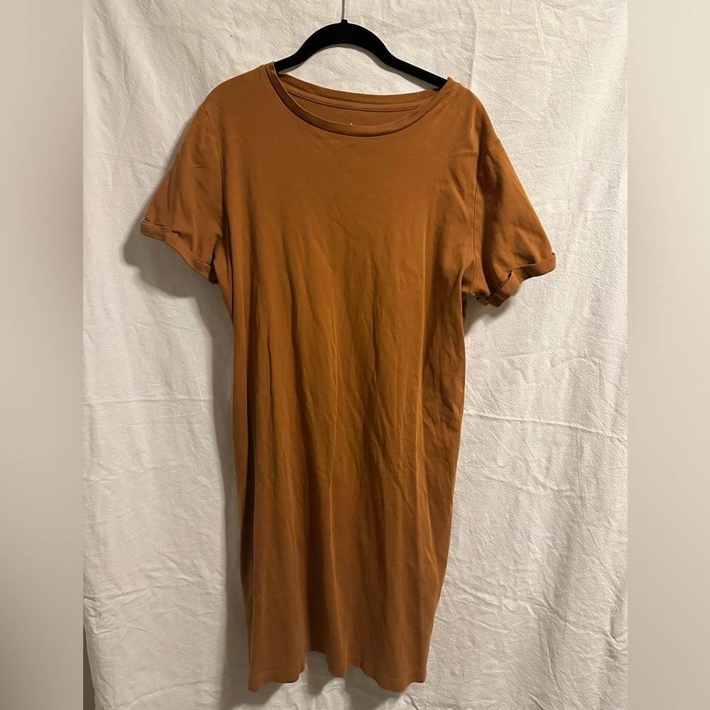 a new day Short Sleeve Midi Dress in rusty orange Size L